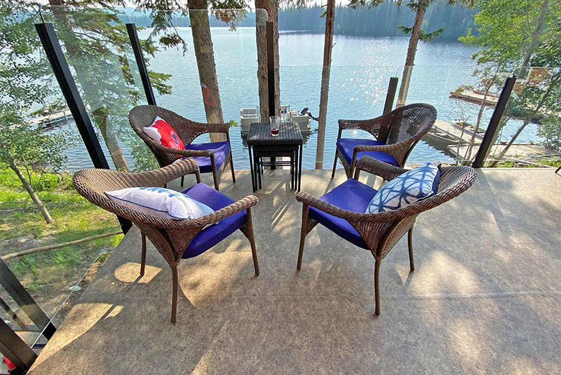 Duradek Legacy Driftwood Sundeck with Glass Railing